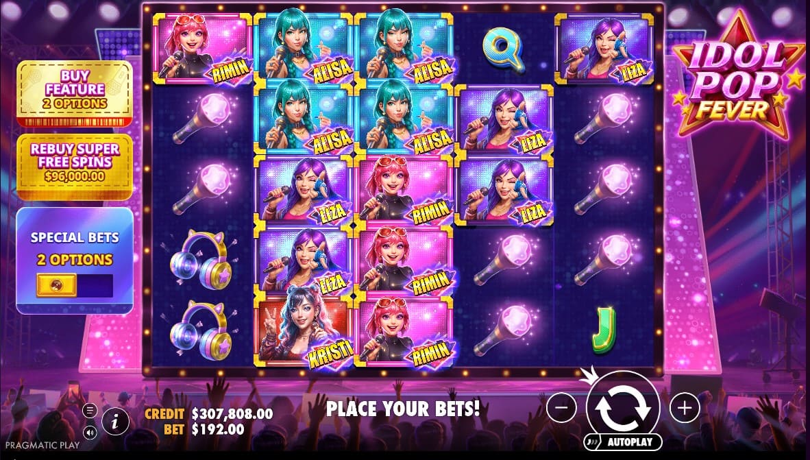 mechanika i symbole automatu Idol Pop Fever