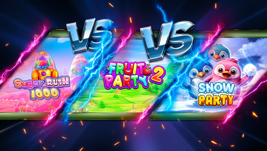 baner z porównaniem trzech gier od Pragmatic Play