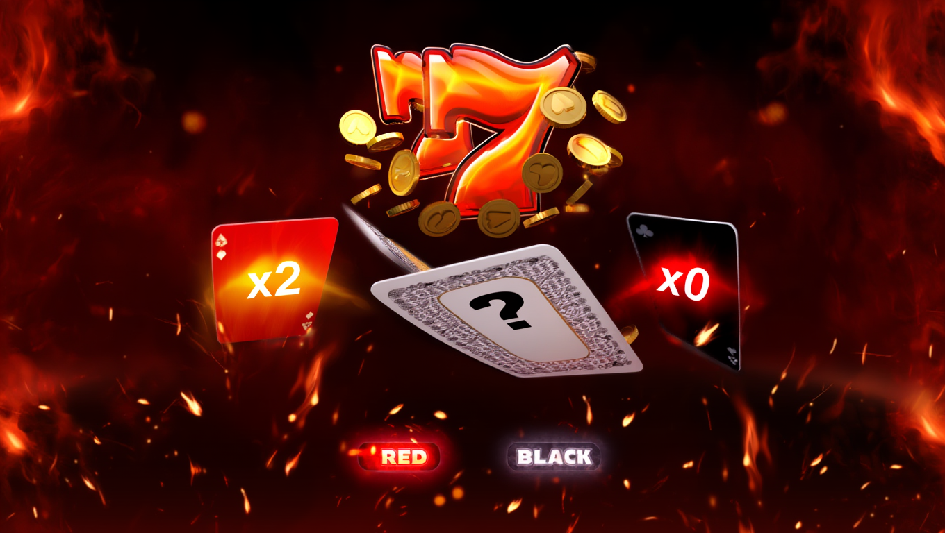 Funkcja Gamble w Ultra Hot Deluxe zgadnij kolor karty i podwój wygraną